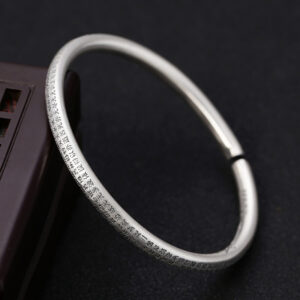 vintage buddhist sutra open bracelet, ideal women's gift